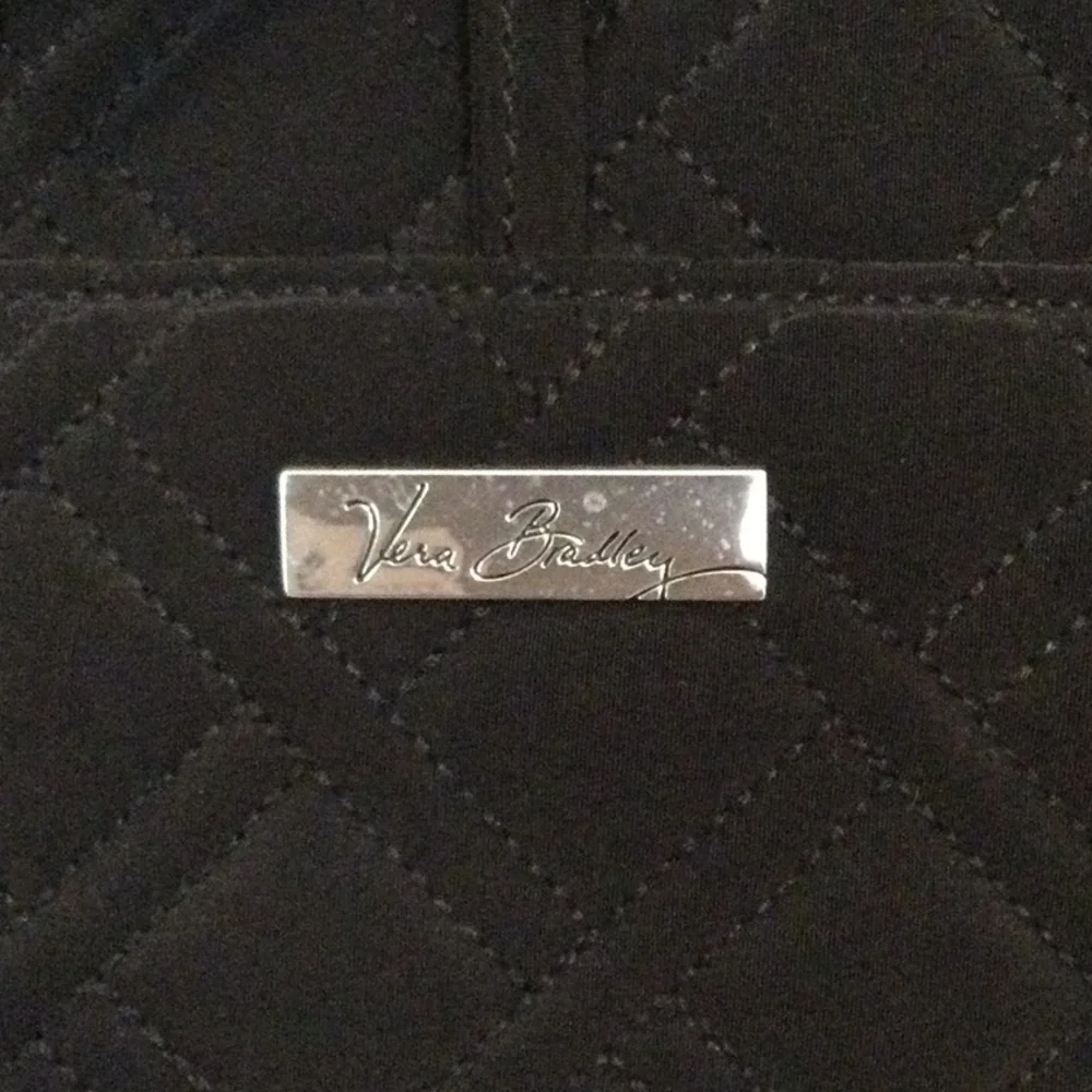 Vera Bradley Quilted Black Makeup Organizer